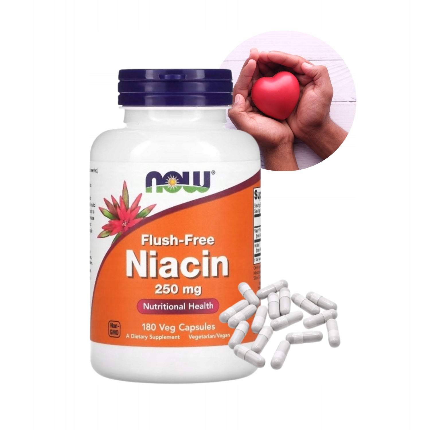 Now Foods Niacin Flush Free 250mg 180vkaps - Vitamin Bps