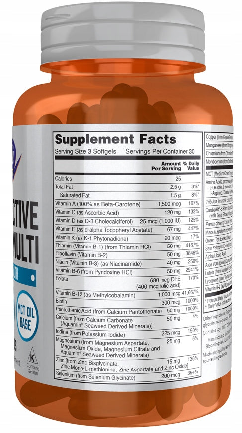 Now Foods Sport Multivitamin For Men Energy Testosterone 180 softgel Packaging status original