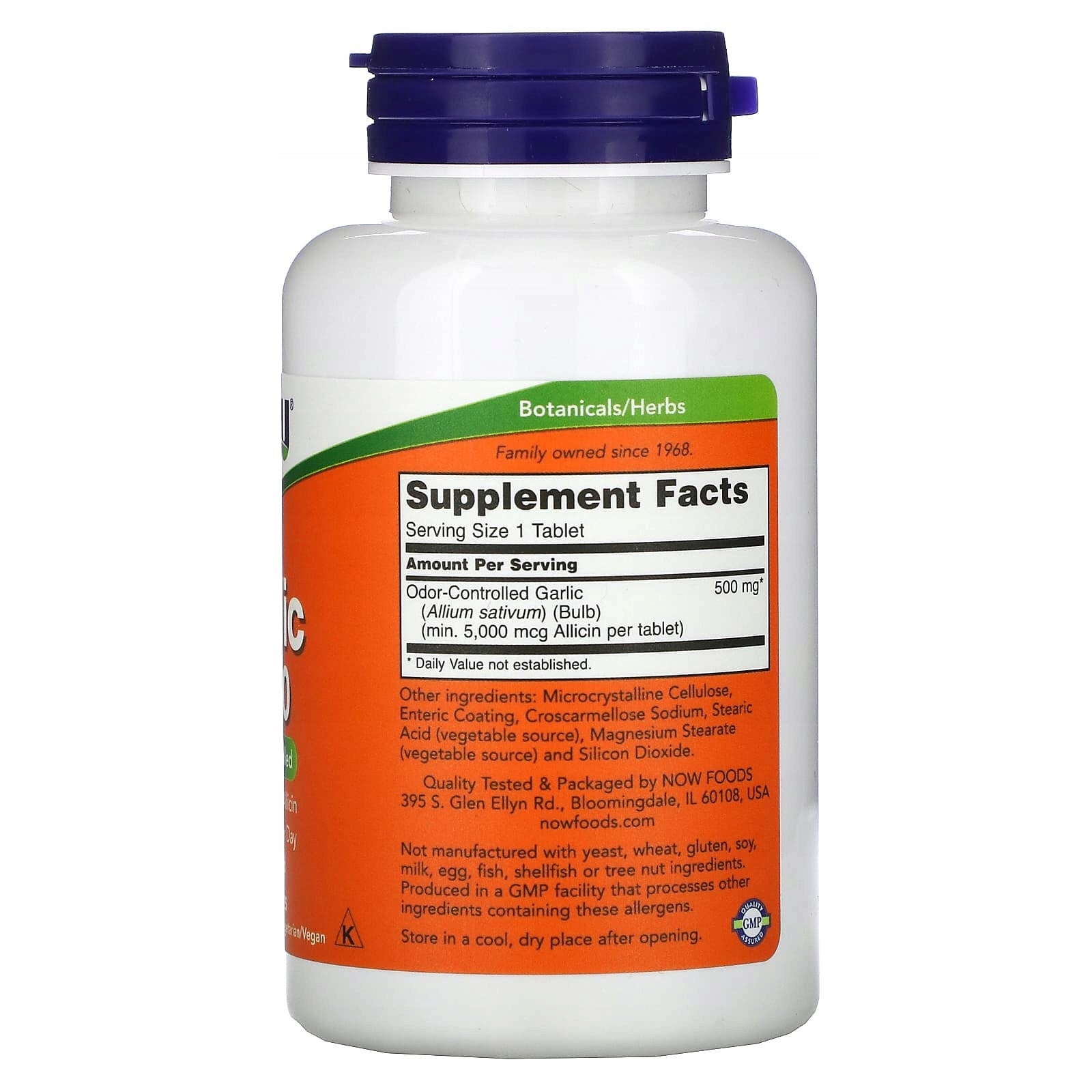 NowFoods garlic 5000 GARLIC 5000 90 tablets Expiration date at least six months from the date of purchase