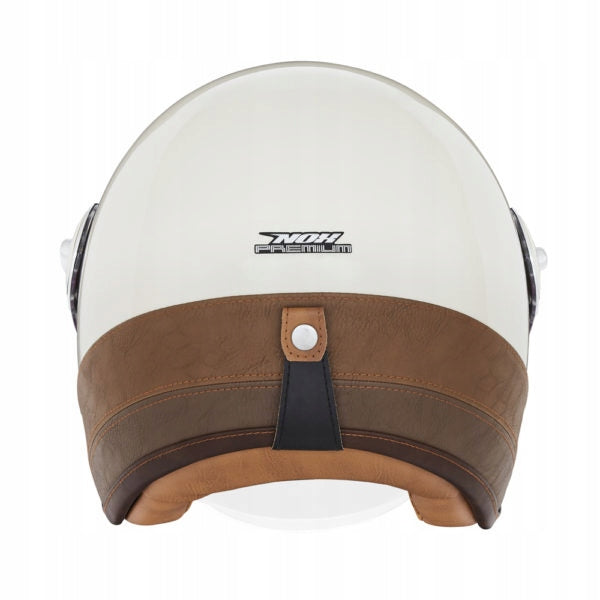 Nox Premium Helmet Open Jet Heritage Leather Cream Brown M Manufacturer Nox