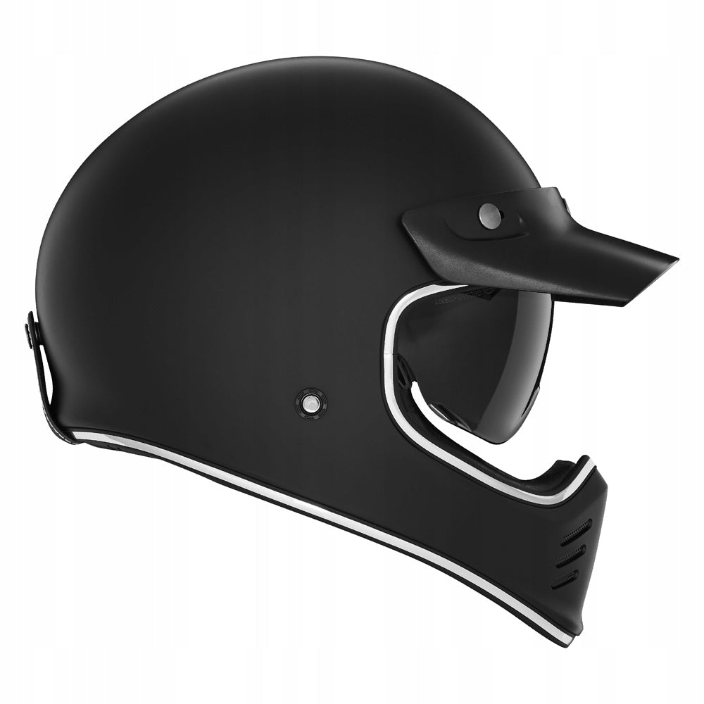 Nox Seventy2 Premium Neo-Retro S motorcycle helmet. Sun visor + visor
