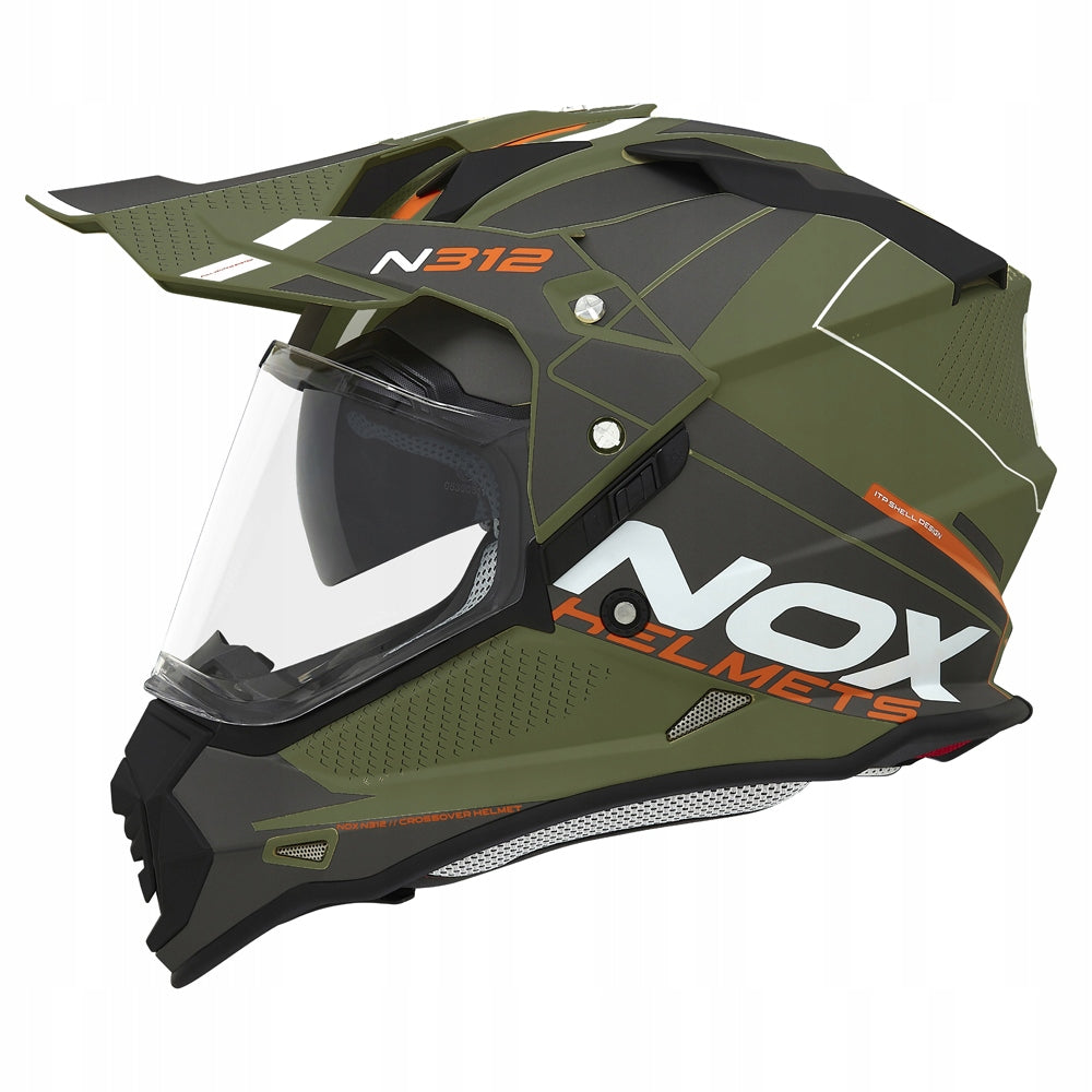 NoxN312 cross enduro motorcycle helmet, pinlock system for ECE-06 XS intercom