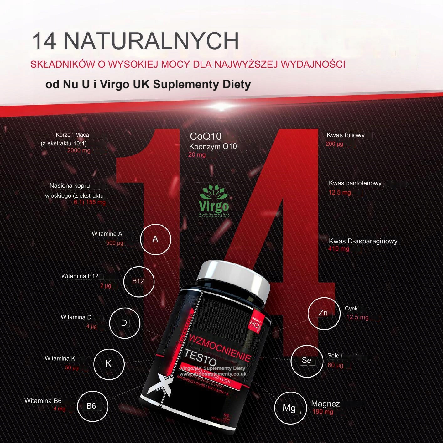Nu U TEST BOOST Testosterone Booster 180 capsules STRENGTH POWER LIBIDO MASCULINITY Expiration date not specified