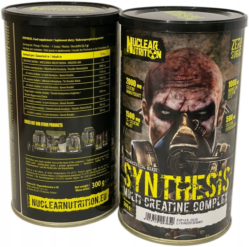 Nuclear 2 x SYNTHESIS 300g stack malate monohydrate HCL multifruit Expiration date at least six months from the date of purchase