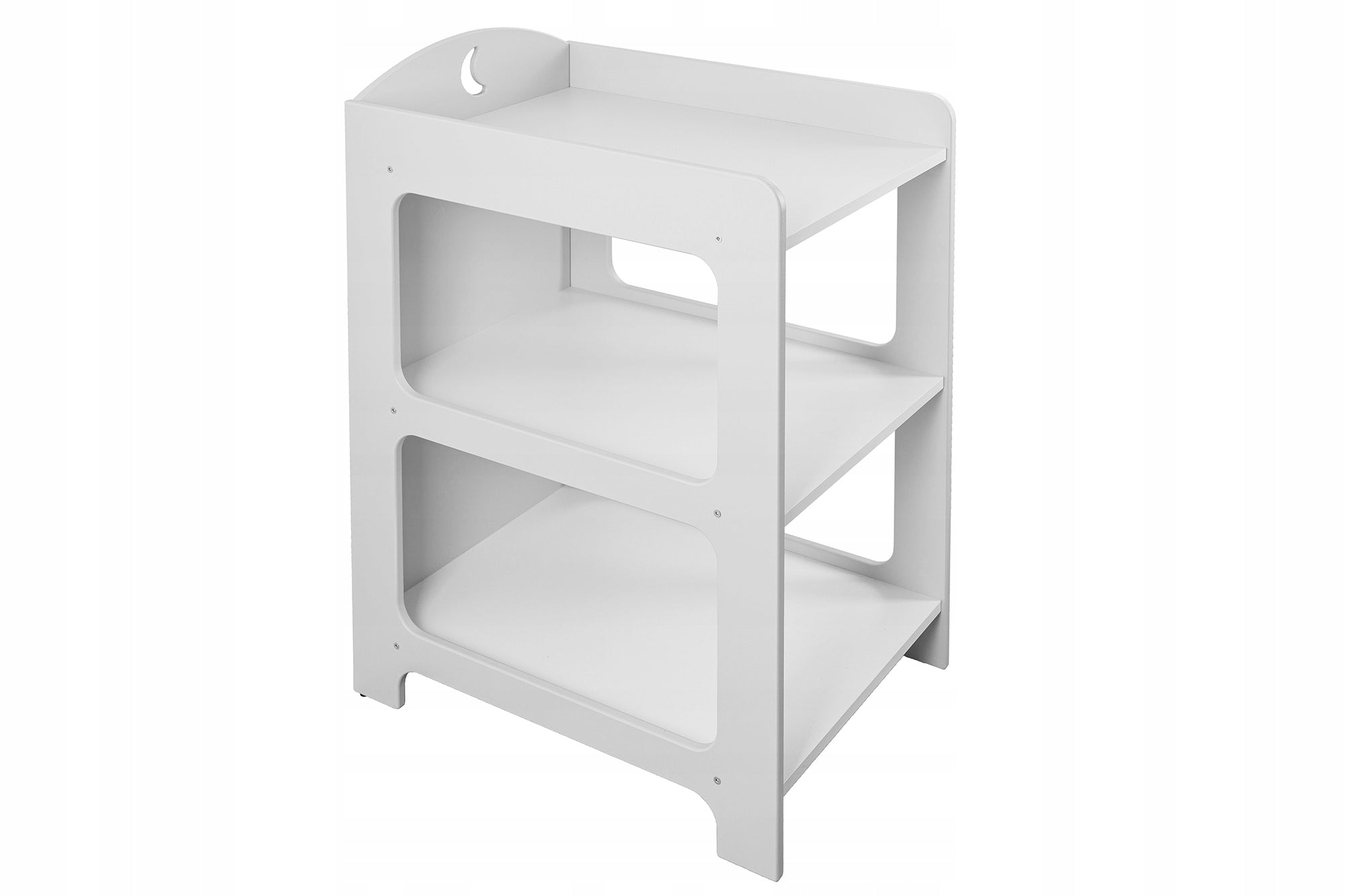 Nursing chest of drawers, changing table on wheels, MOON white