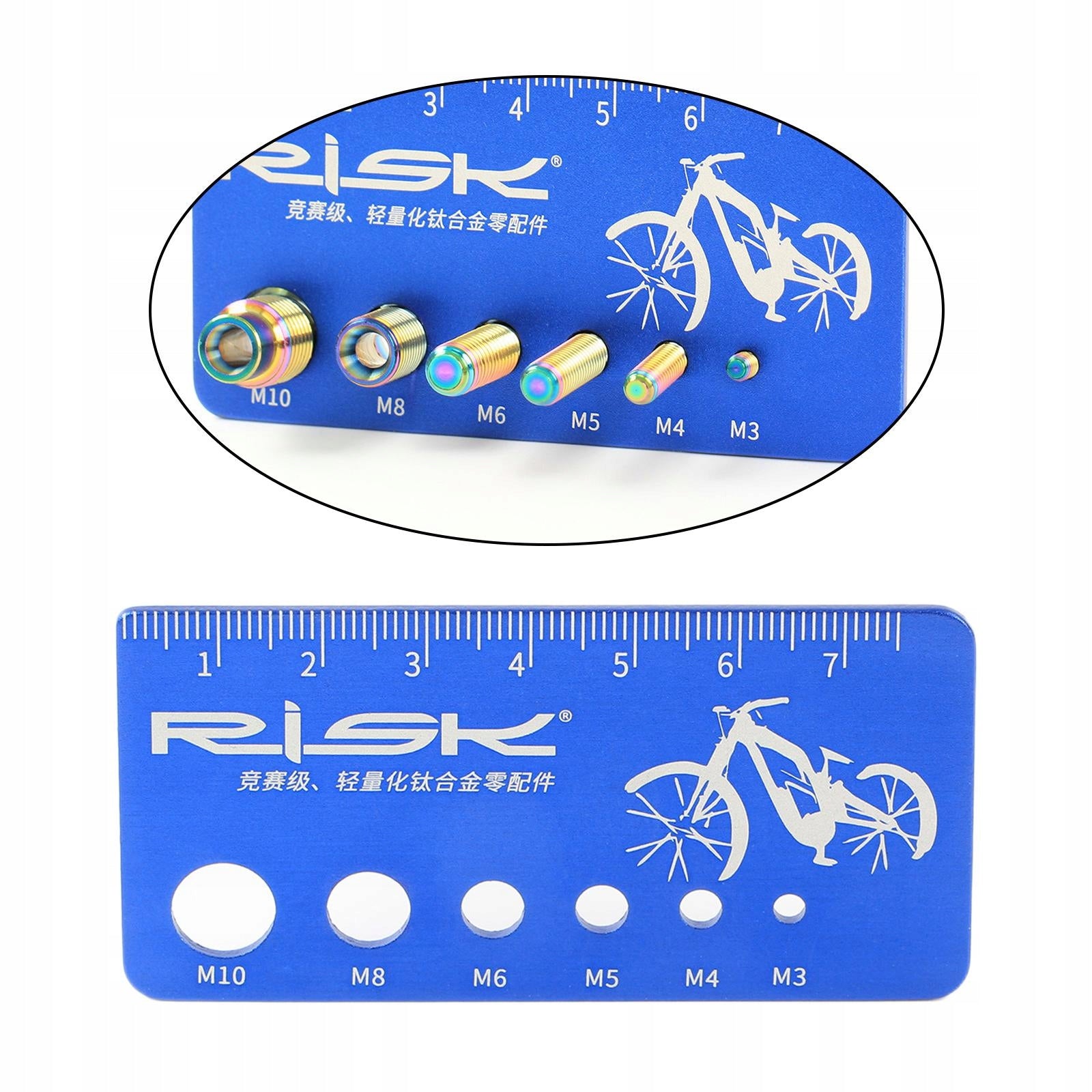 Nut Bolt Screw Measuring Gauge Bike Thread Pitch Measure Tool Aluminum Manufacturer code Does not apply