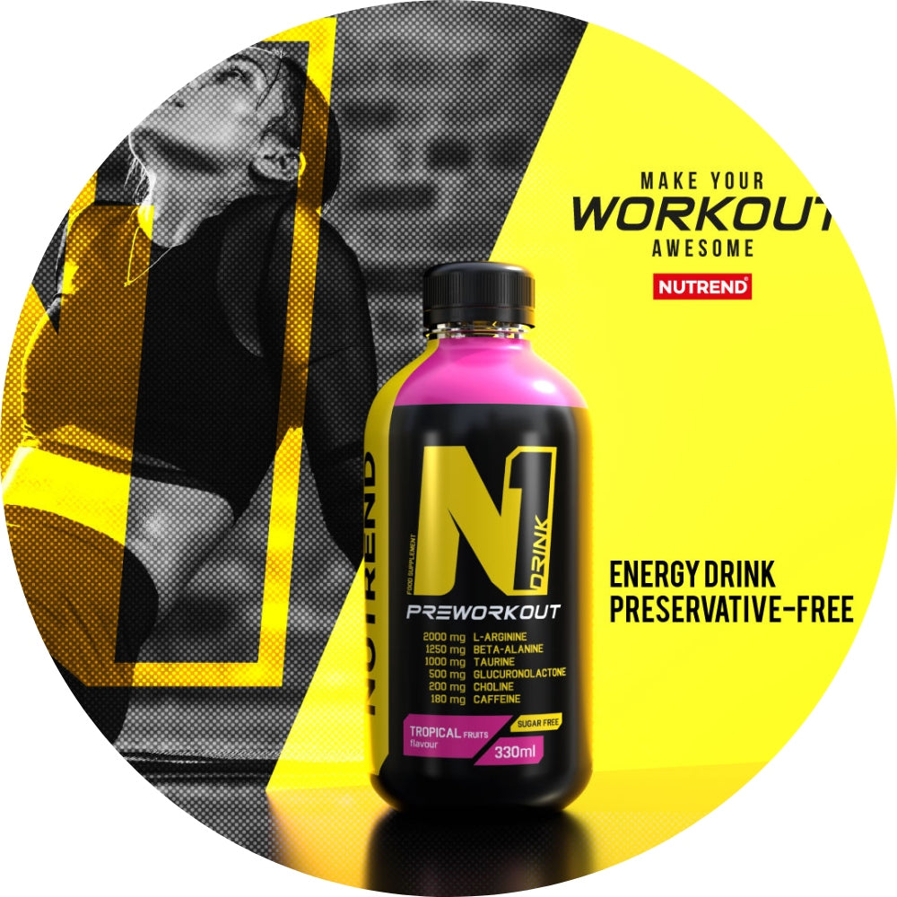 Nutrend N1 Pre-Workout Drink 330ml Tropical Brand Nutrend