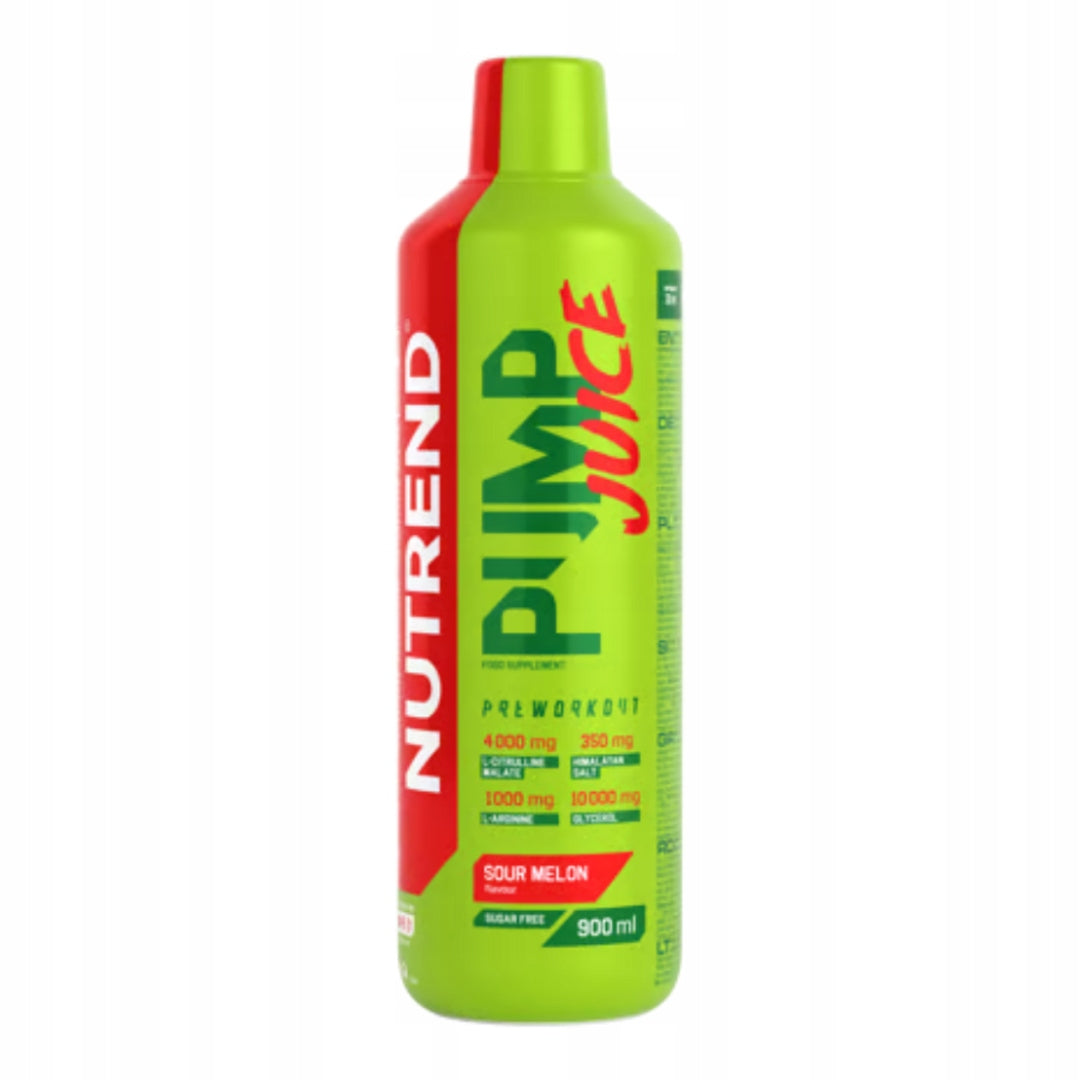 Nutrend Pump Juice Preworkout 900ml - Sour Melon Flavor Expiration date at least 3 months from the date of purchase