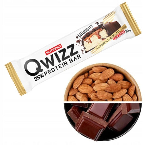 Nutrend Qwizz Protein Bar Almond Chocolate Gluten Free 60 g Expiration date at least 3 months from the date of purchase