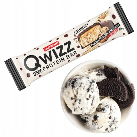 Nutrend Qwizz Protein Bar Biscuit with Cream Gluten Free 60 g Expiration date at least 1 month from the date of purchase