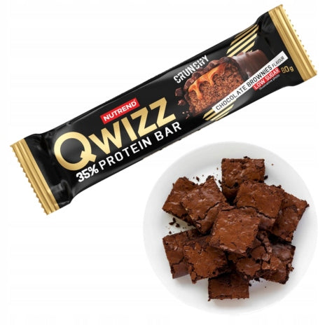 Nutrend Qwizz Protein Bar Chocolate Brownie Gluten Free 60 g Expiration date at least 1 month from the date of purchase