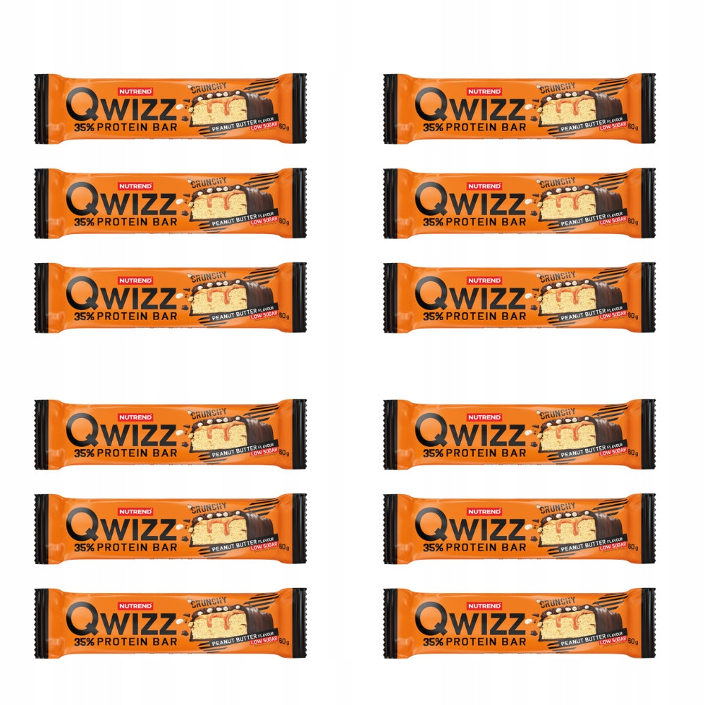 Nutrend Qwizz Protein Bar Peanut Butter High Protein Content 60 g