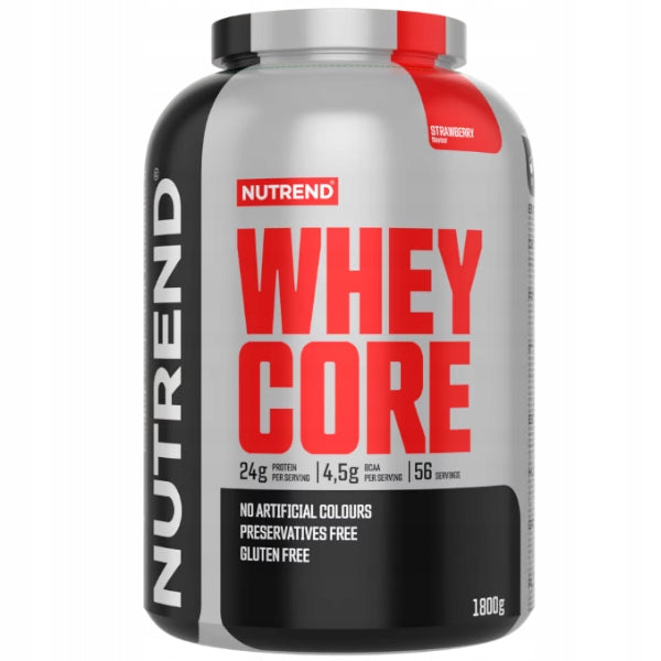 Nutrend Whey Core Strawberry Protein Conditioner Concentrate 1800g Short Date
