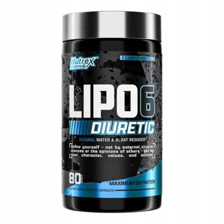 Nutrex Lipo 6 Diuretic water loss from the body reduction of flatulence 80 capsules Expiration date at least six months from the date of purchase