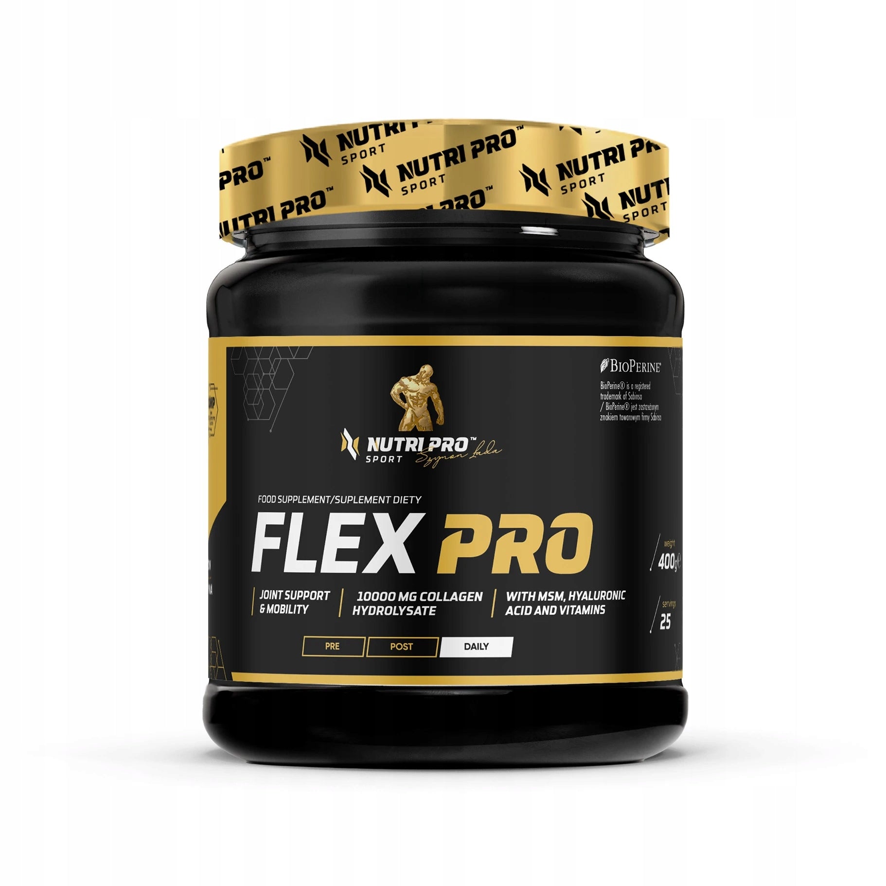 Nutri Pro Sport FLEX Pro 400g HEALTHY JOINTS COLLAGEN MSM GLUCOSAMINE PROLINE