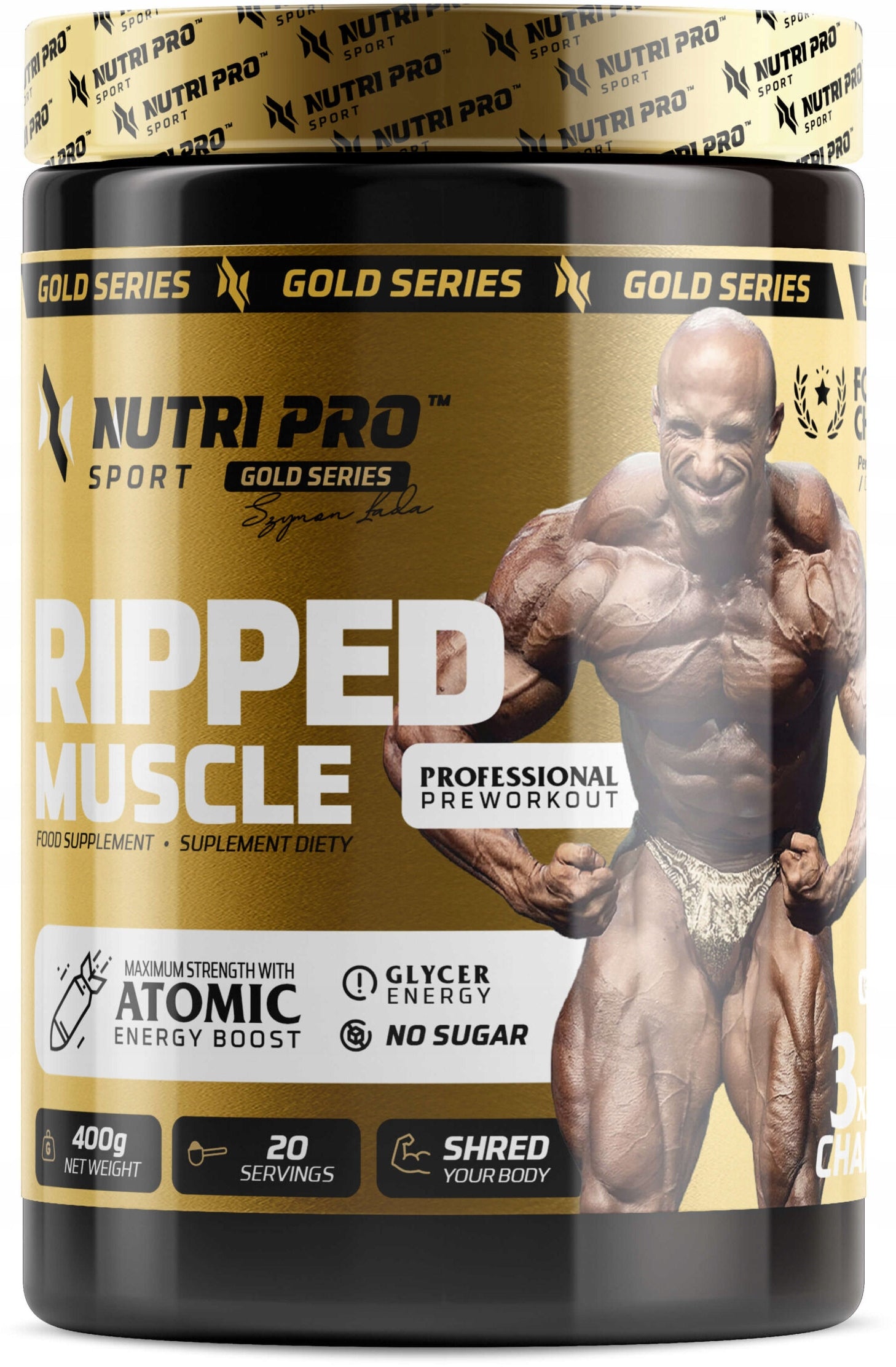 Nutri Pro Sport Ripped Muscle 400g GOLD SERIES PRE-WORKOUT MEGA PUMP