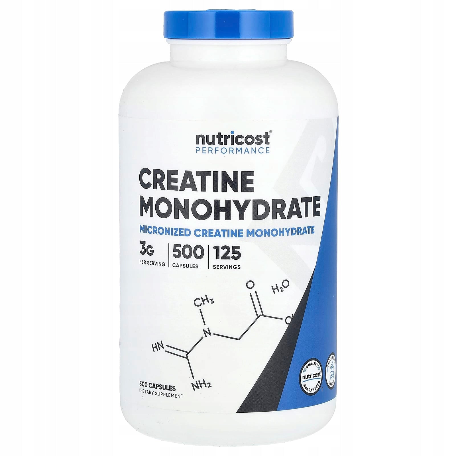 Nutricost Creatine Monohydrate 500 Capsules 0,75 g Performance