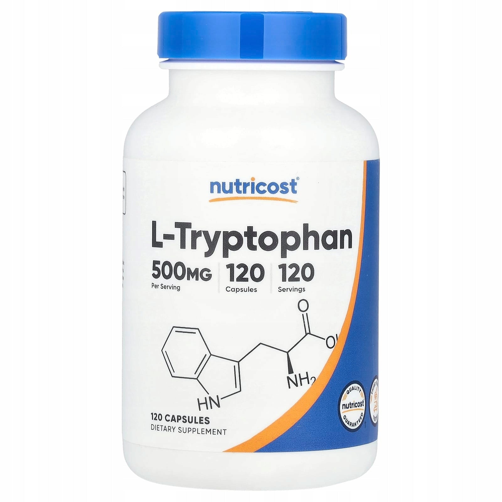 Nutricost, L-tryptophan, 500 mg, 120 capsules