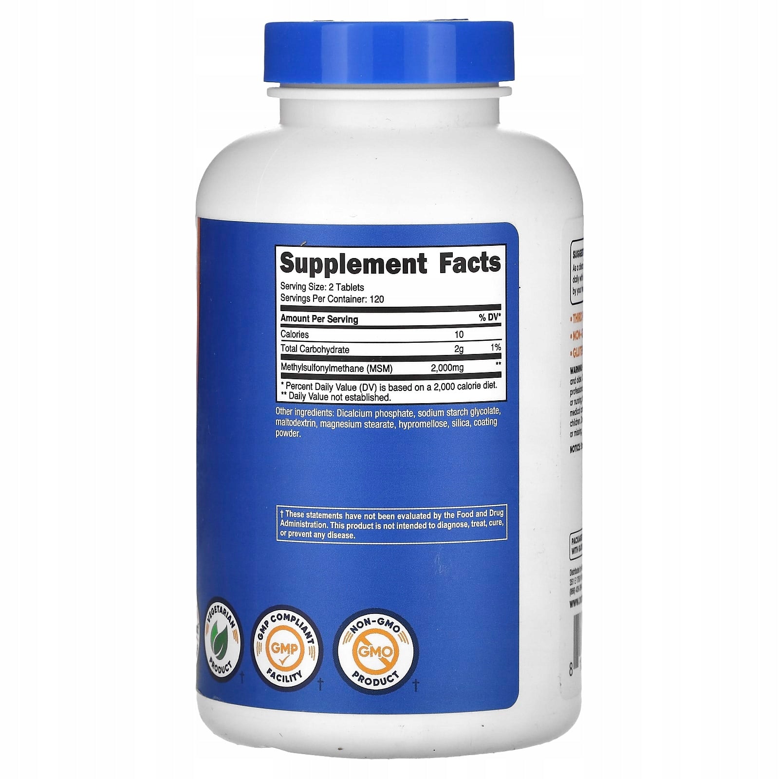 Nutricost, MSM, 240 tablets (1000 mg per tablet) Expiration date at least 3 months from the date of purchase