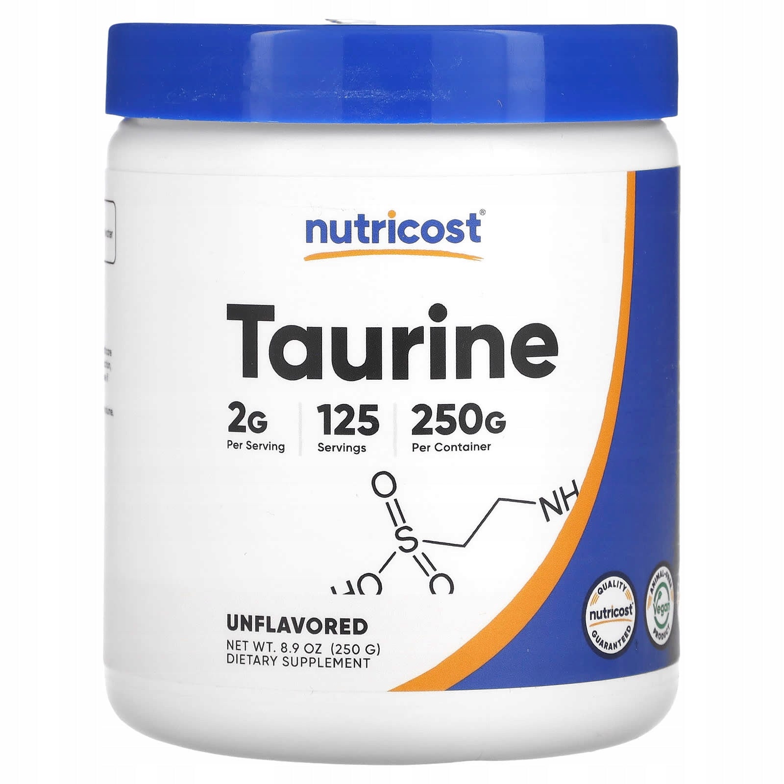 Nutricost, Taurine, tasteless, 250 g