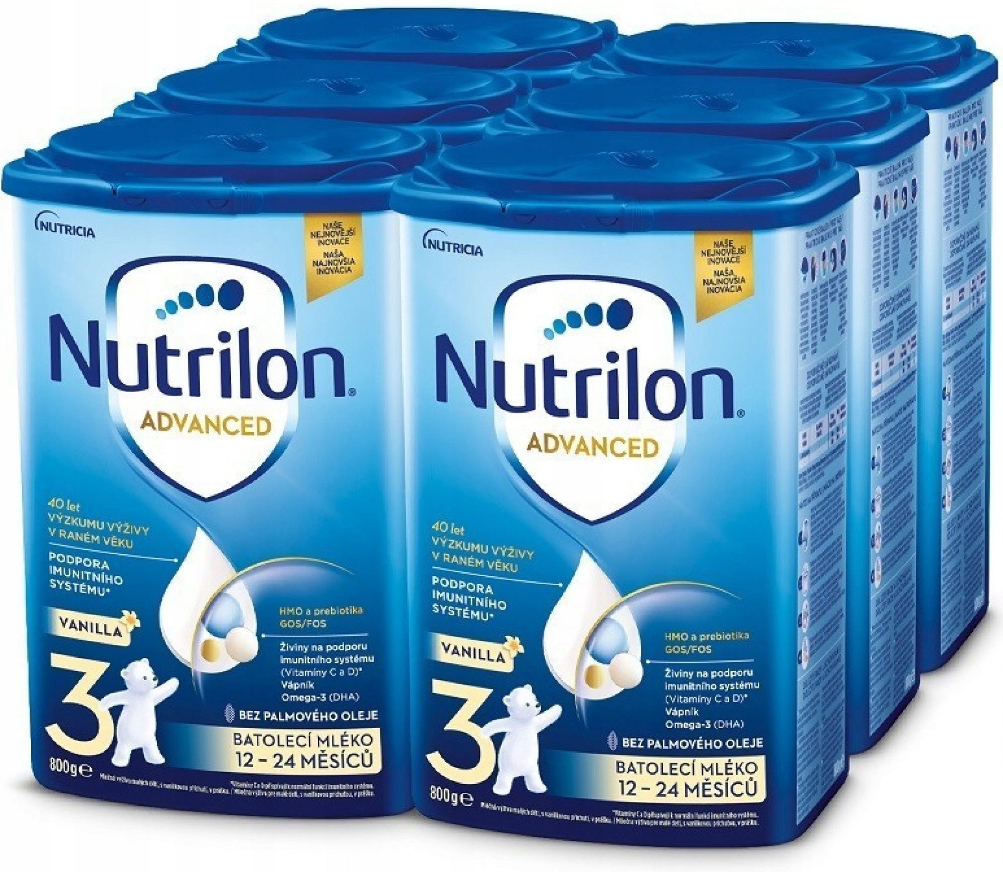 Nutrilon 3 Advanced Vanilla 6 x 800 g, pokračovací - batolecí mléko 12-24m