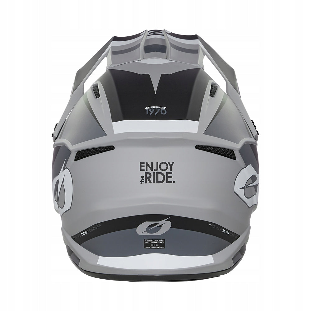 O'neal 1SRS Helmet STREAM blk/gray L 59/60 quad cross enduro scooter Packaging status original