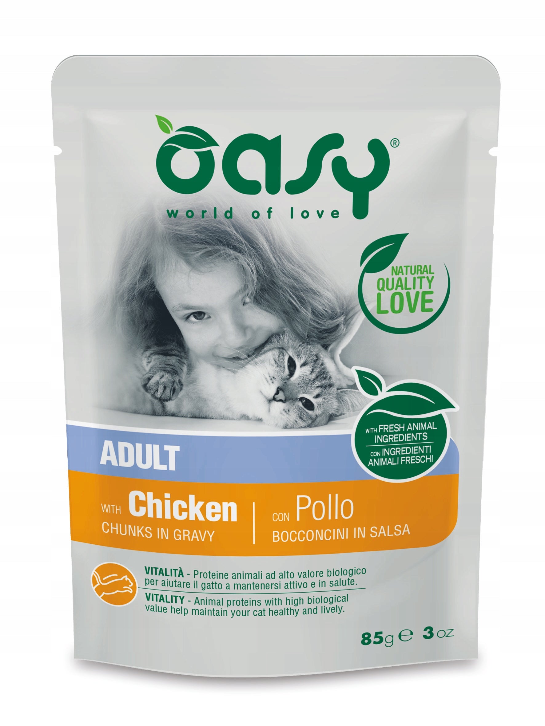 OASY CAT LIFESTAGE WITH CHICKEN 85G