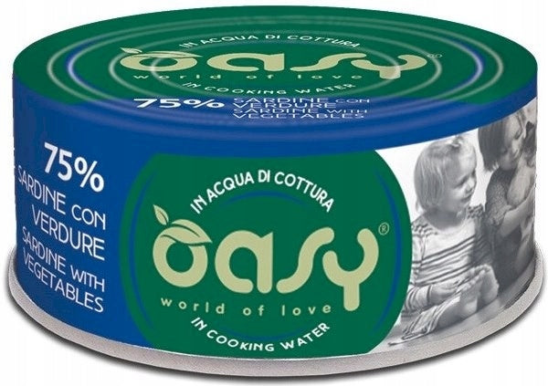 OASY CAT-MORE LOVE VEGETABLE SARDINES. 70G Brand Oasy