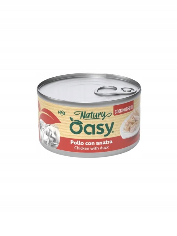 OASY CAT OF NATURE Chicken with duck in broth 85g wet cat food