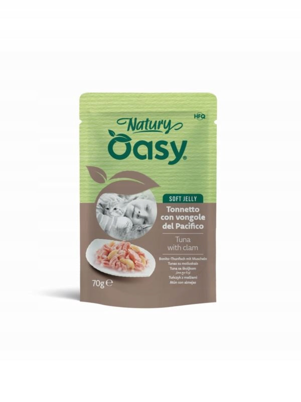 OASY NATURY Tuna with clams in jelly 70g complementary cat food