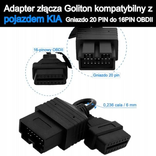 OBD2 16 PIN ADAPTER FOR KIA 20 DIAGNOSTIC TOOL FOR HOME GIFT Manufacturer's catalog number Bez marki
