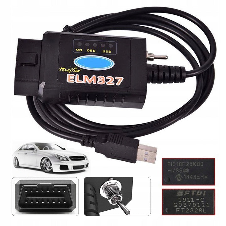 OBD2 Code Reader USB Cable PIC18F25K80 CH340 HS MS CAN ELMConfig Product weight with unit packaging 0.162 kg
