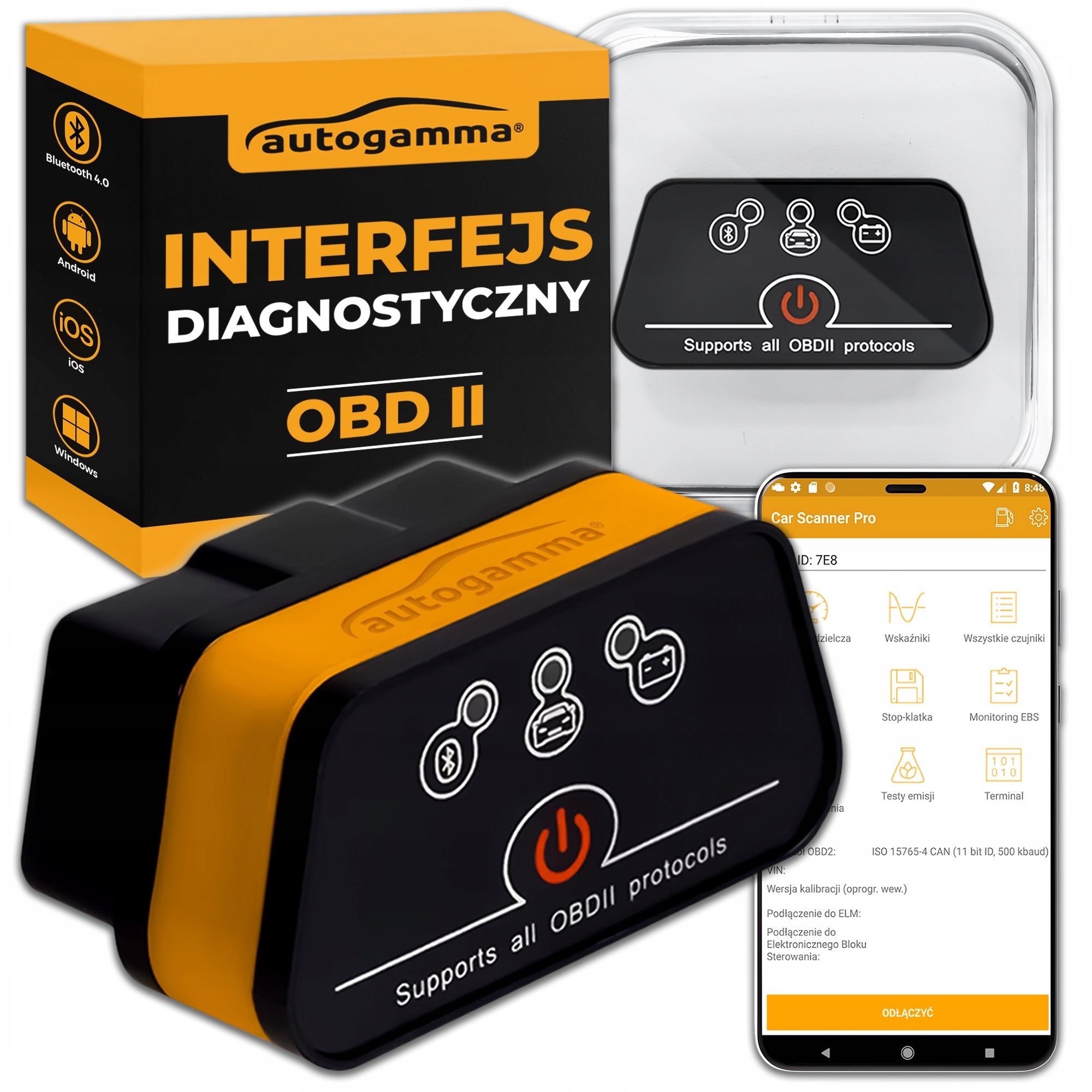 OBD2 Diagnostic Interface ELM327 BT4.0 Bluetooth Android iOS Windows