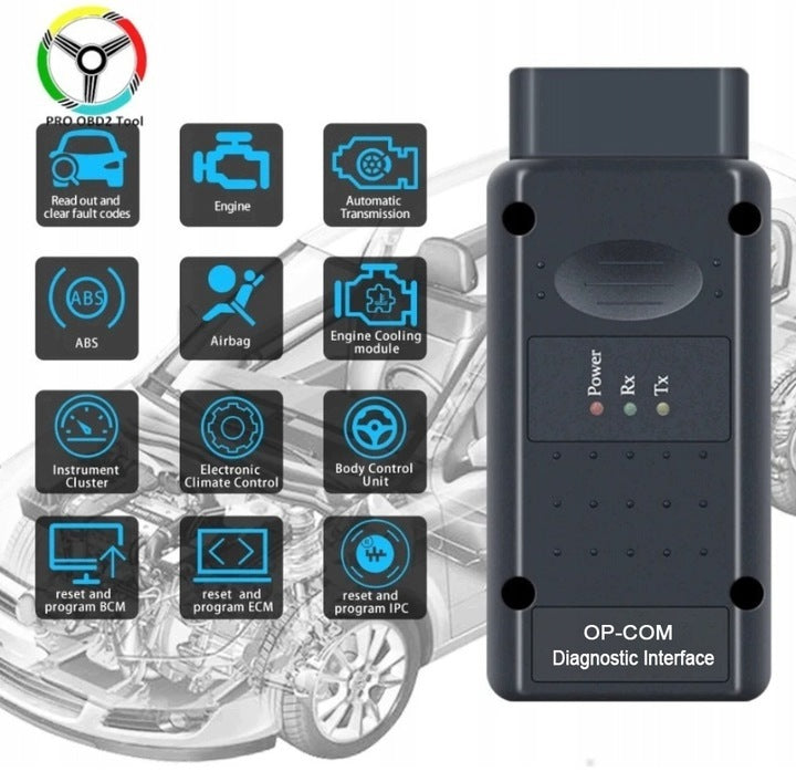 OBD2 Diagnostic Interface OPCOM V1.99 CAN Encoding Adaptations CD Product weight with unit packaging 0.147 kg