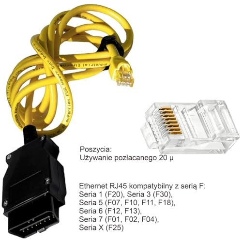 OBD2 ETHERNET RJ45 DIAGNOSTIC CABLE BMW F SERIES HOME CODING Manufacturer's catalog number Producent niezależny