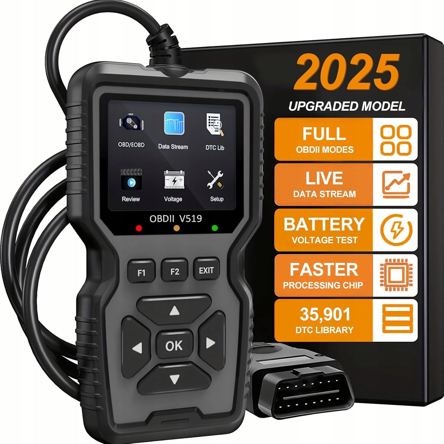 OBD2 tester diagnostic interface V519 ECU scanner