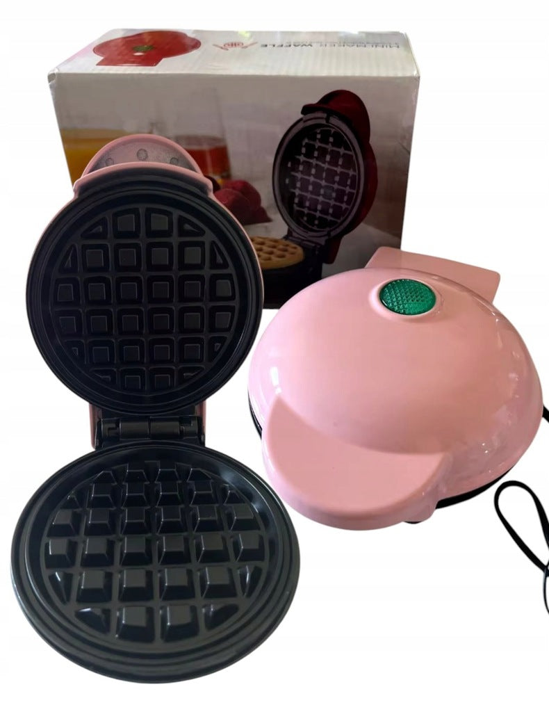 OCCASION PINK TOASTER WAFFLE IRON MINI ELECTRIC CRUNCHY WAFFLES 350W