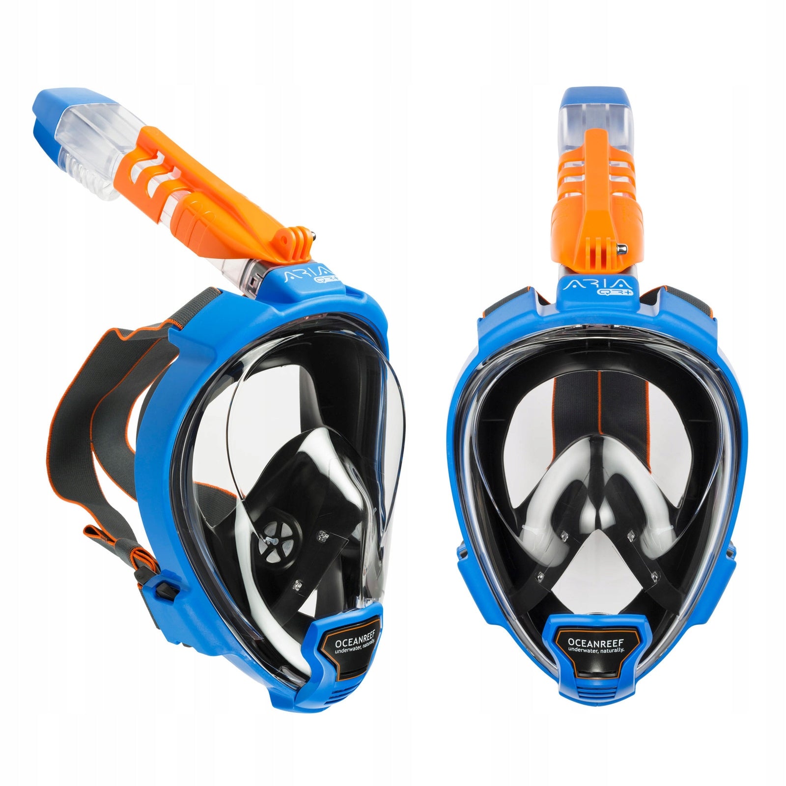 OCEAN REEF FULL FACE Dive MASK ARIA QR+ GoPro BLUE M/L + BUOY Packaging status original