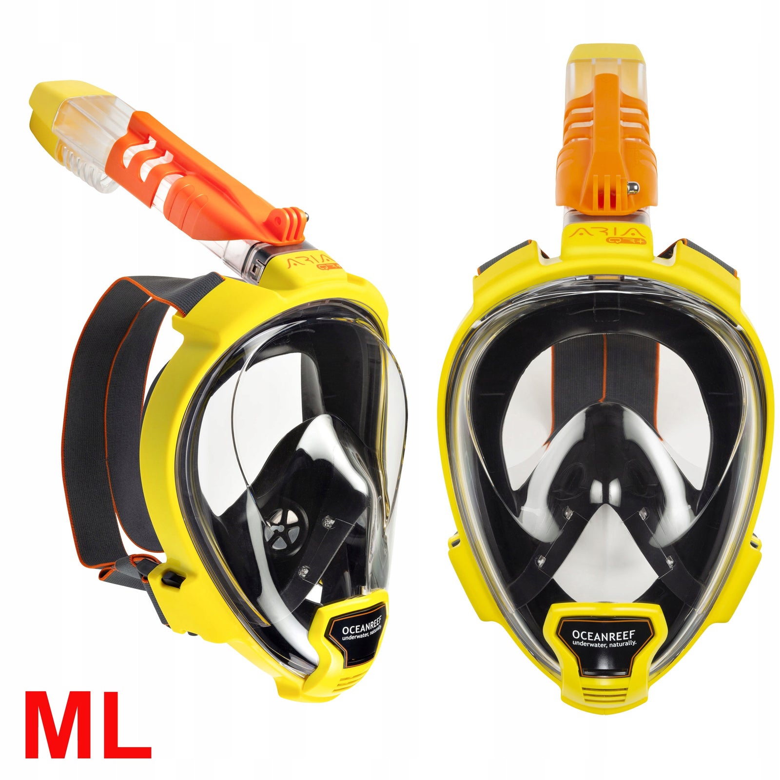 OCEAN REEF FULL FACE Dive MASK ARIA QR+ GoPro YELLOW M/L + BOJKA