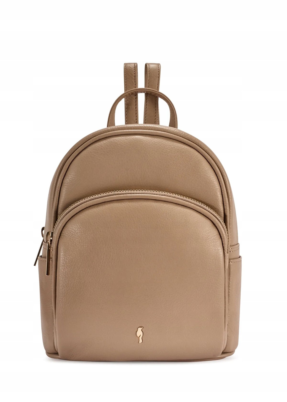 OCHNIK Beige leather women's backpack TORES-1089A-1B(W26)