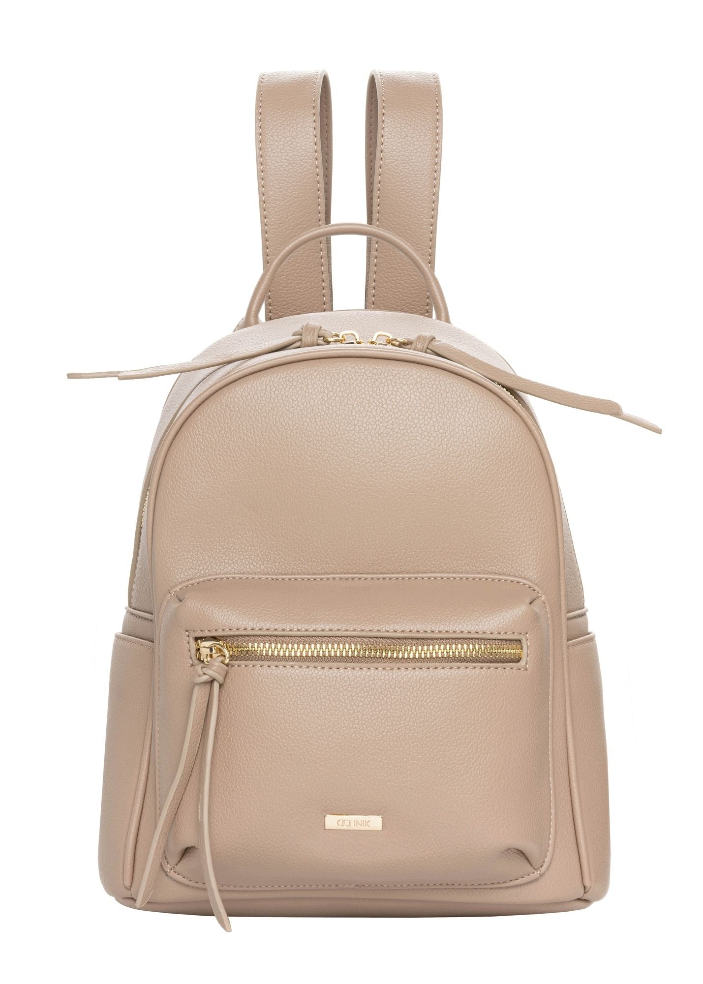 OCHNIK Beige small women's backpack TOREC-1256-1B(Z26)