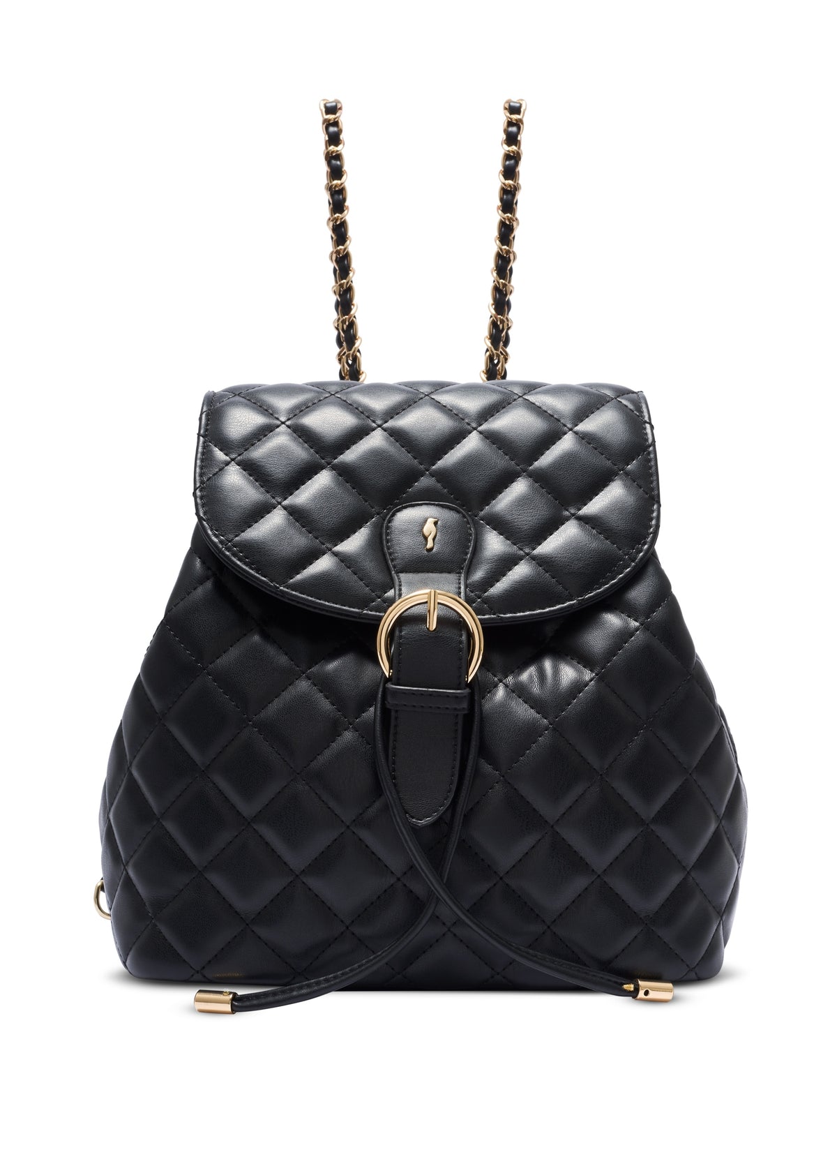 OCHNIK Black quilted women's backpack TOREC-1115-99(W26)