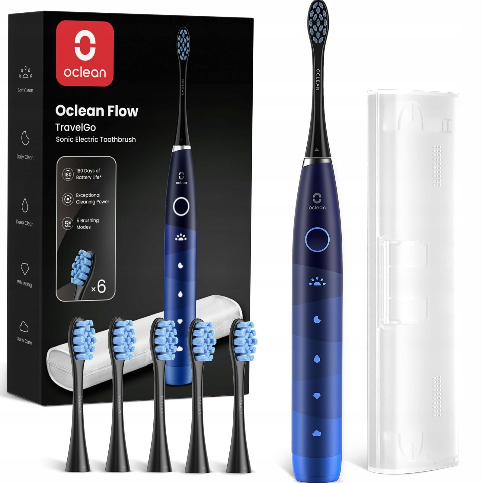 OCLEAN TravelGo Electric Sonic Toothbrush Travel Kit 180 Days