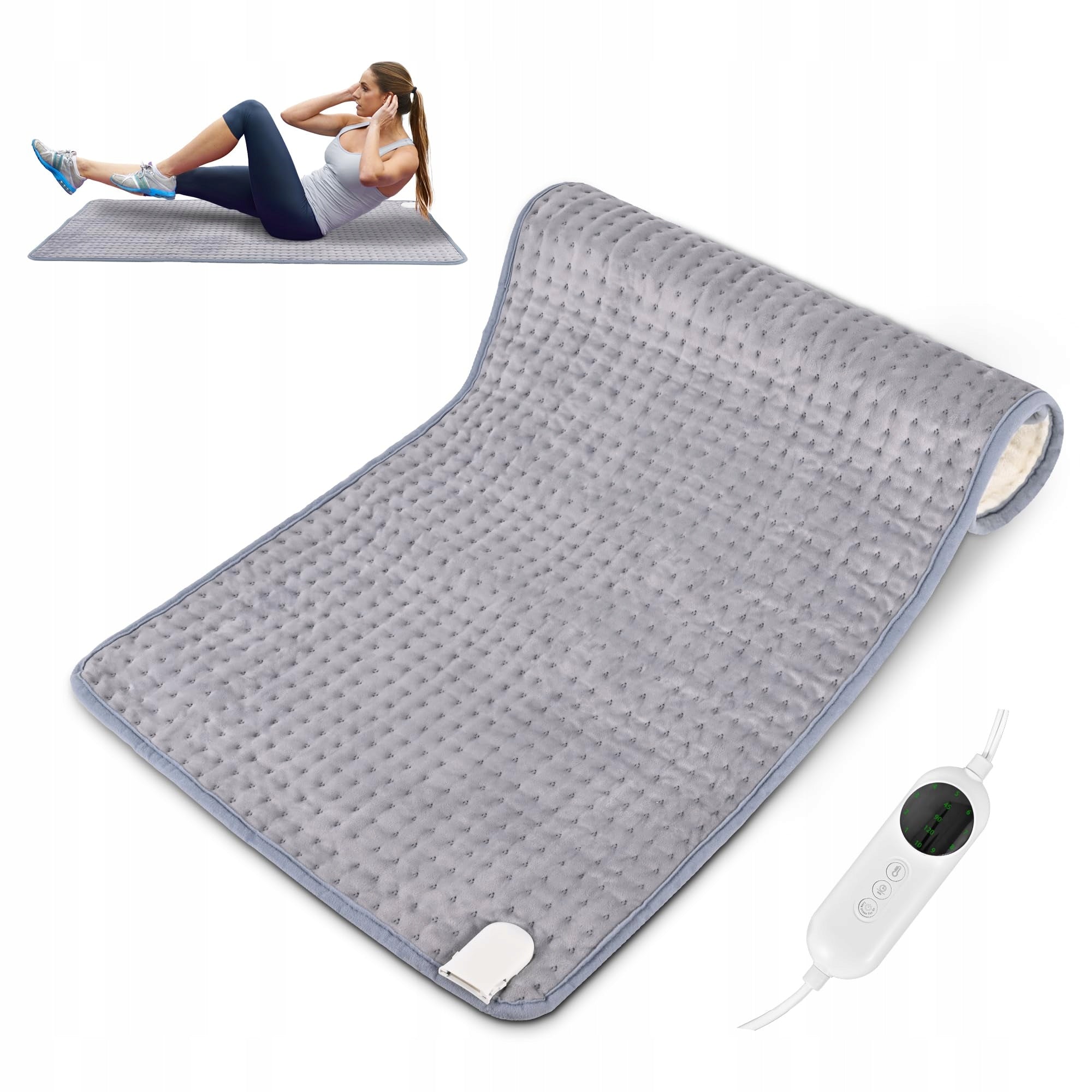 OCSOSO Electric Heating Pillow 50x100 cm, 10 Heating Levels