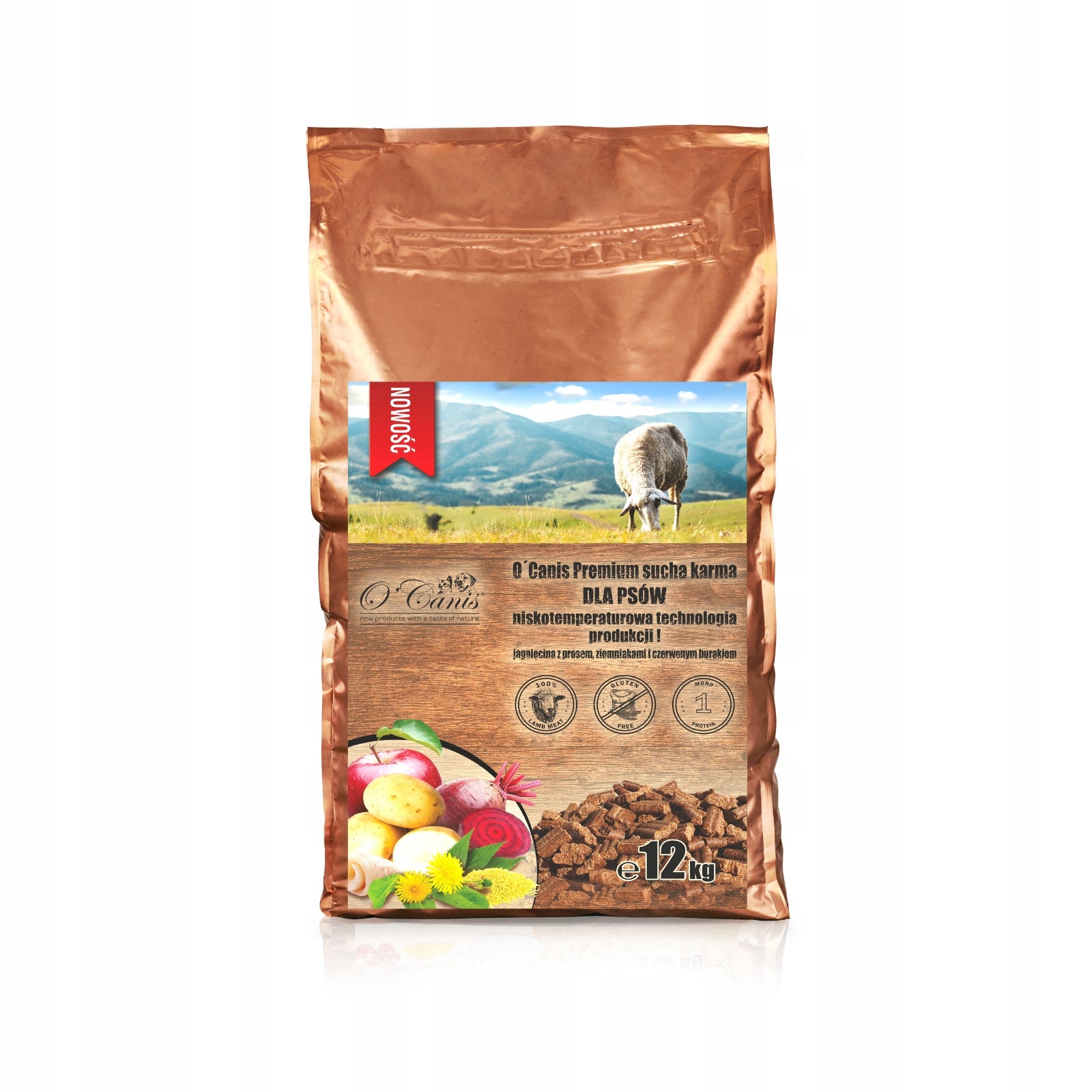 O’Canis Dry Dog Food Lamb Adult Premium 12 kg Packaging status original