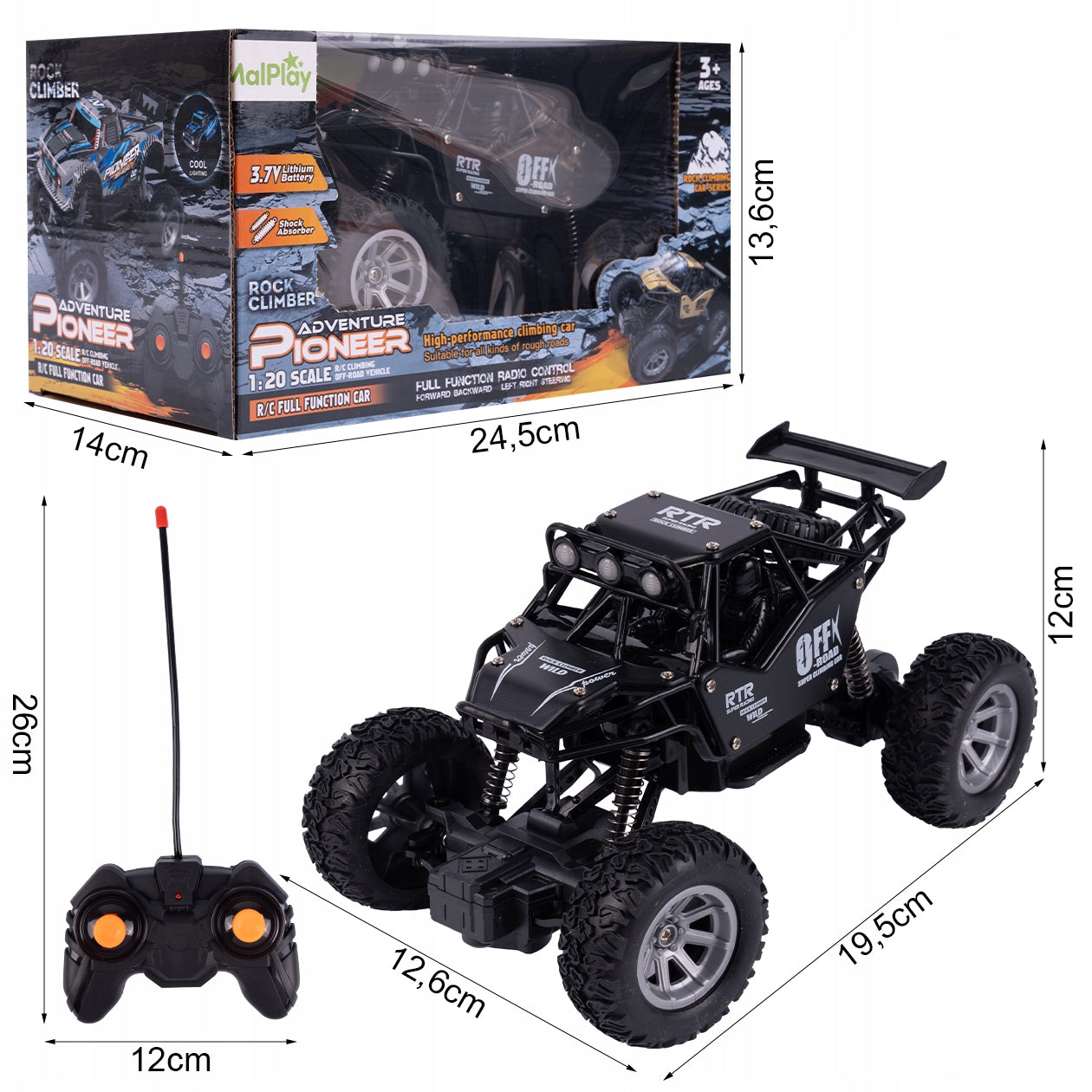 OFF-ROAD CAR RC OFF ROAD ADVENTURE PIONEER REMOTE CONTROLLED Brand MalPlay