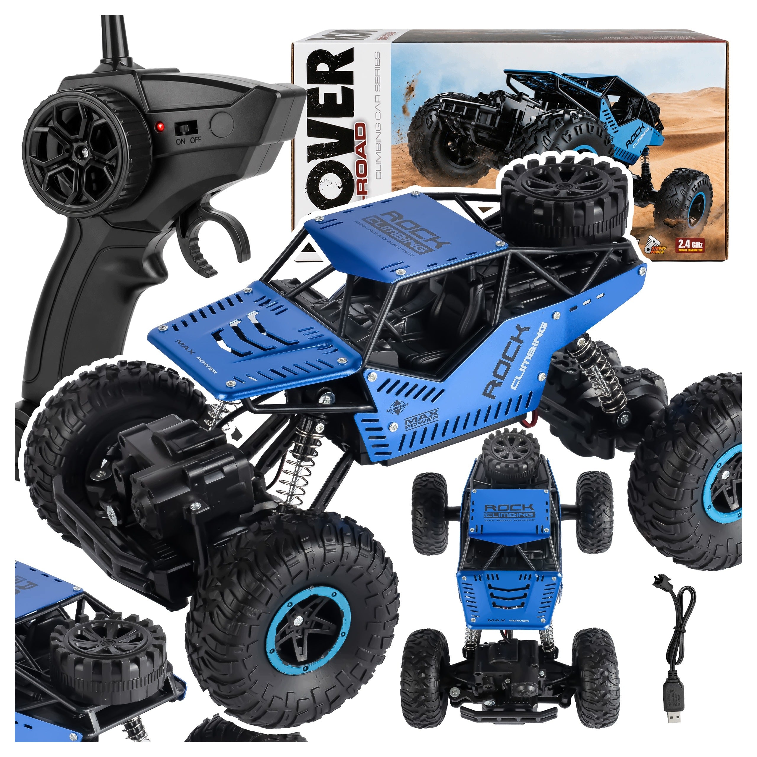 OFF-ROAD CAR REMOTE CONTROLLED RC 4X4 OFF ROAD REMOTE CONTROL USB BATTERY