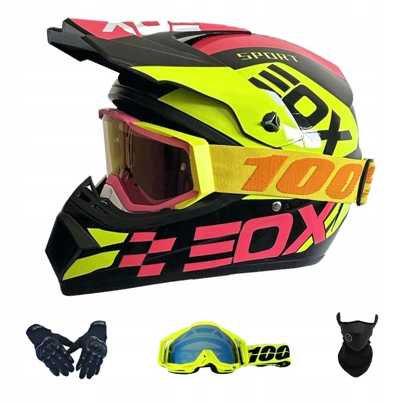 OFF-ROAD MOTORCYCLE HELMET SET GLOVES AND SAFETY GOGGLES S Manufacturer no brand