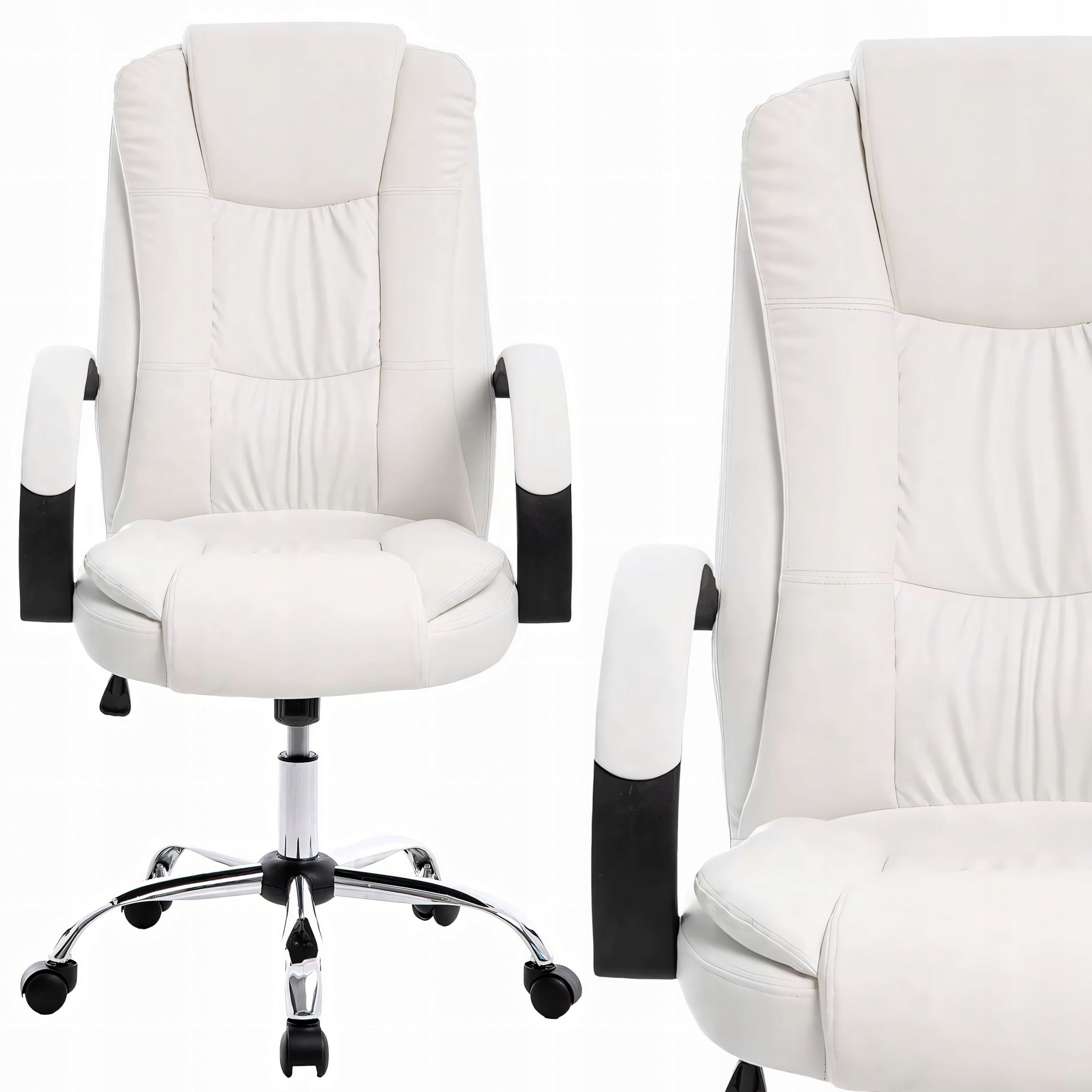 OFFICE CHAIR 130KG SWIVEL OFFICE SWIVEL CHAIR FOR DESK WHITE Medical device no
