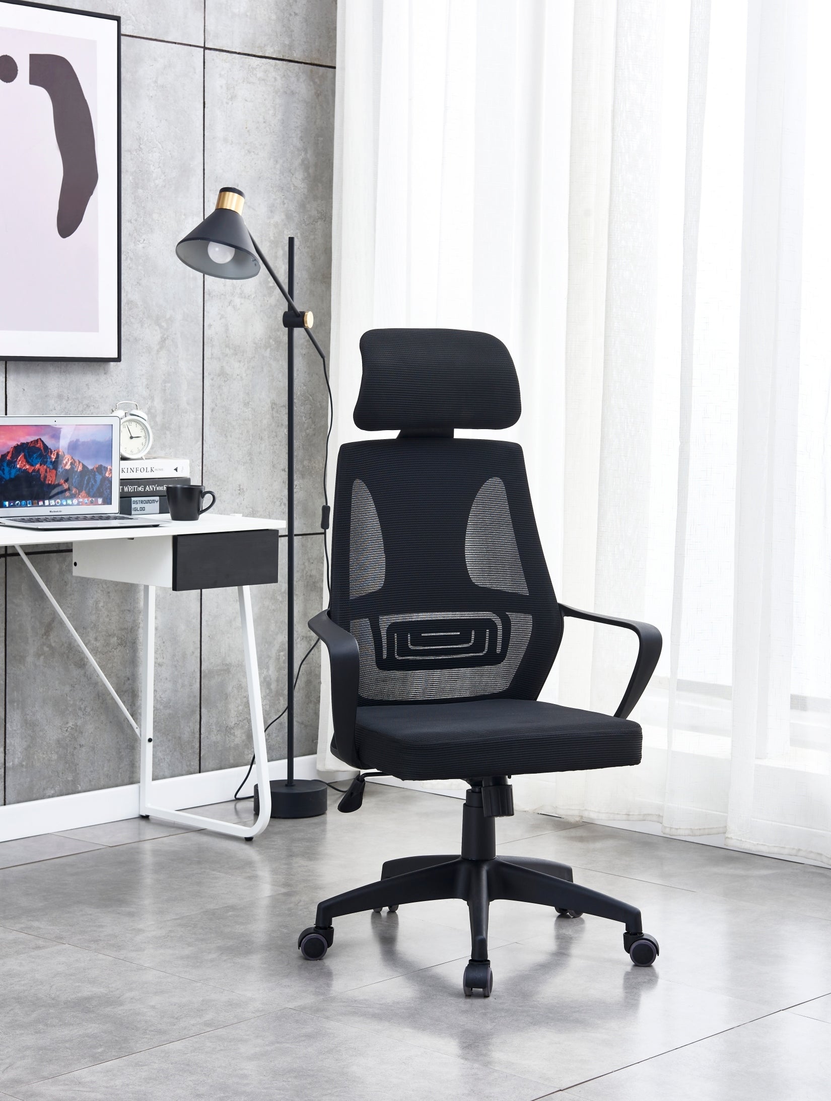 OFFICE CHAIR BLACK MC089 comfortable rocking swivel Packaging status original
